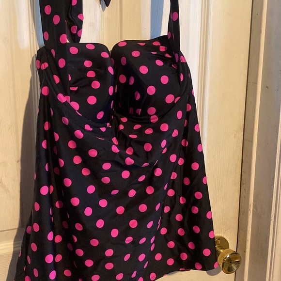 Swim top pink polkadot - Picture 2 of 5